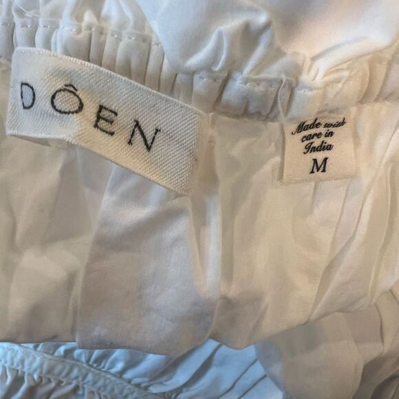 DÔEN Marianne Shirred Organic Cotton-Poplin Midi Dress. Size M. NWOT - Picture 7 of 9